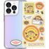 [S2B] Kakao Friends CHOONSIK Diary Antibacterial Sticker Hologram Case-Custom Case, Translucent Case, Jelly Case-Made in Korea
